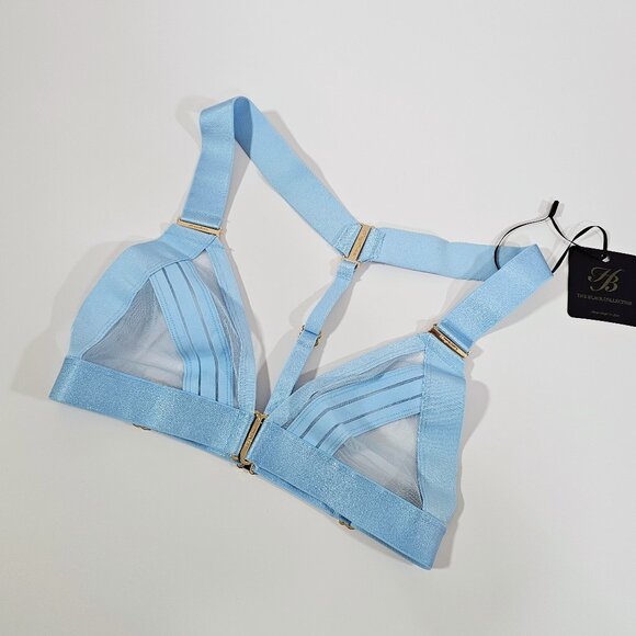 Honey Birdette Linda C Light Blue Strappy Bralette Lingerie Size XS - Picture 1 of 6